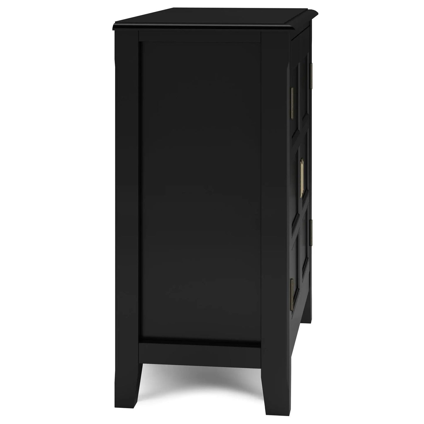 Burlington handcrafted low storage cabinet in black with side panels by Unique Piece on Tampa Home & Garden Store