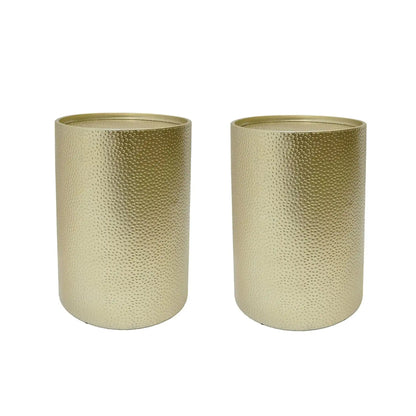 Modern Round Accent Table With Hammered Surface, gold finish by HouseOfZazla (set of 4) on Tampa Home & Garden Store