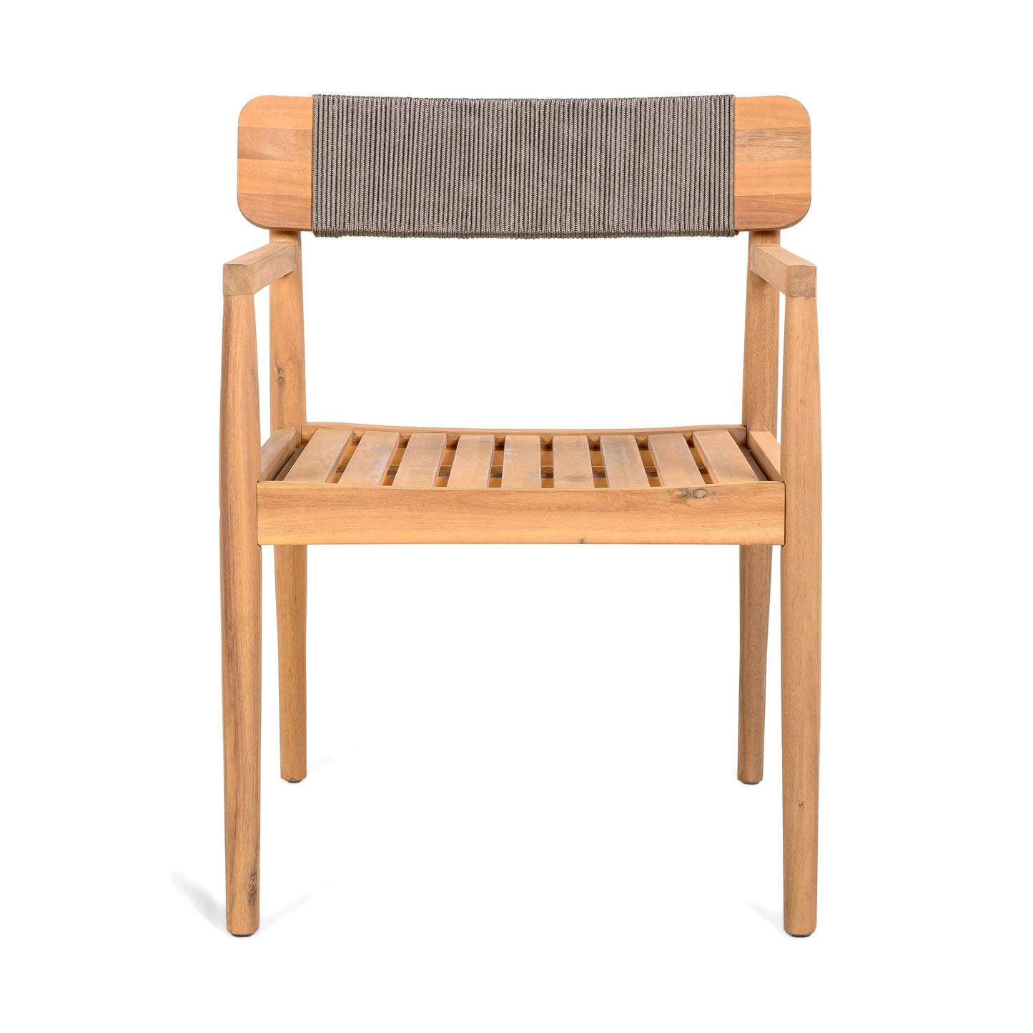 Acacia Wood Outdoor Dining Chairs with Arms
