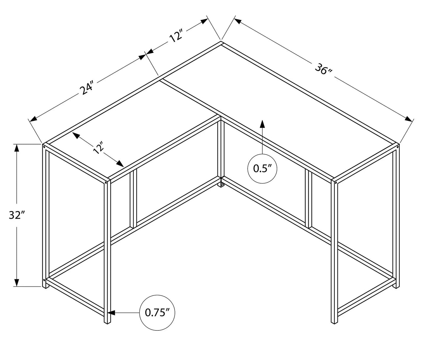 Corner Console Table With L Shaped Design