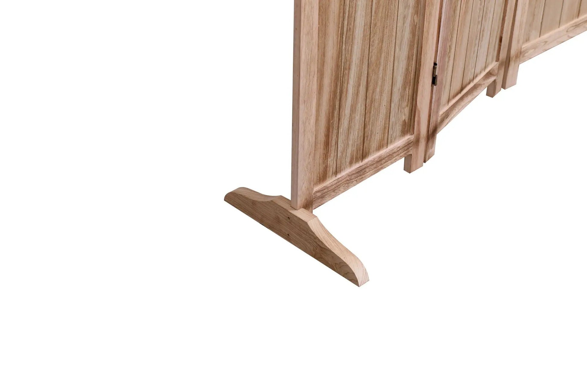 Panel folding room divider in natural wood with slatted panels Unique Piece Furniture on Tampa Home & Garden Store