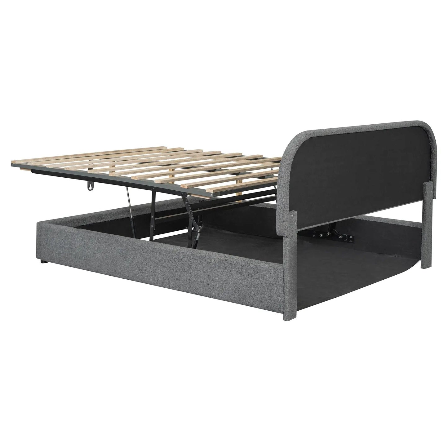 Upholstered Platform Bed With Hydraulic Storage