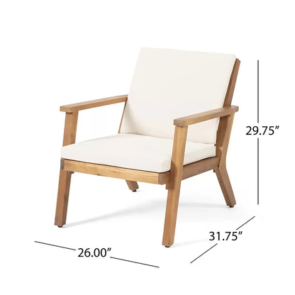 Avacyn Outdoor Acacia Wood 4 Seater and Cushions