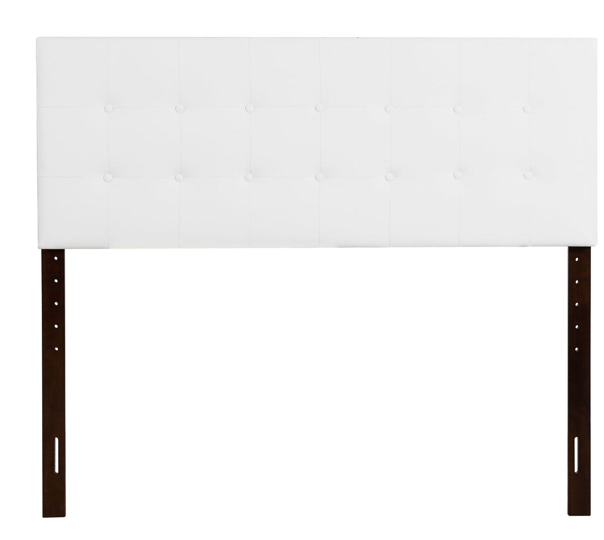 Upholstered Headboard with Adjustable Height white tufted panel, HouseOfZazla, two legs on Tampa Home & Garden Store