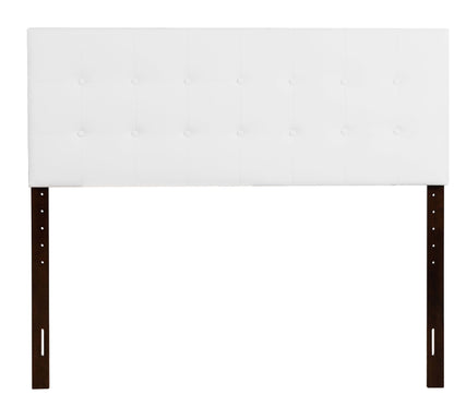 Upholstered Headboard with Adjustable Height white tufted panel, HouseOfZazla, two legs on Tampa Home & Garden Store