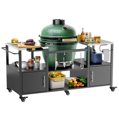 Stainless Steel Outdoor Grill Cart and Table