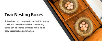 Large Outdoor Solid Wood Chicken Coop and Run