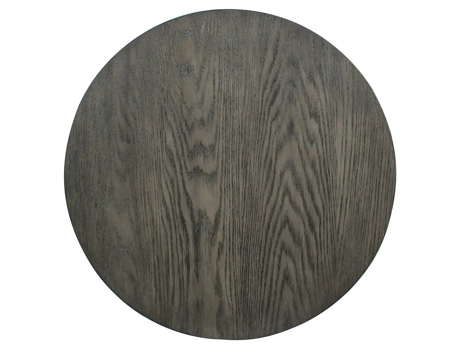 Bosley round end table in coffee bean finish with dark wood grain circular top on Tampa Home & Garden Store