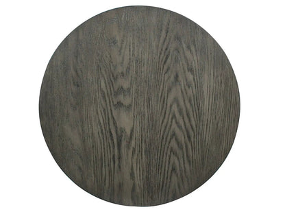 Bosley round end table in coffee bean finish with dark wood grain circular top on Tampa Home & Garden Store