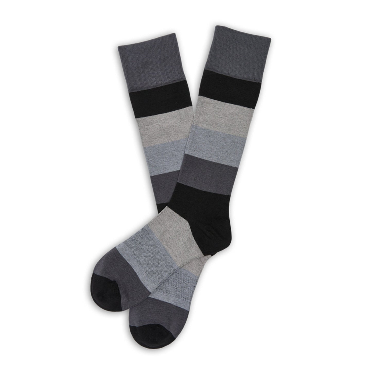 F23 Dress Sock 3-Pack A by DeadSoxy, two gray and black striped boardroom socks on Tampa Home & Garden Store