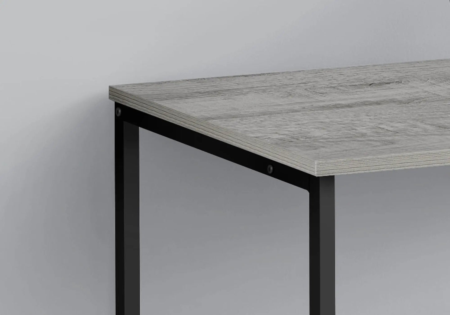 Computer desk gray woodgrain top with black metal frame by Unique Piece Furniture on Tampa Home & Garden Store
