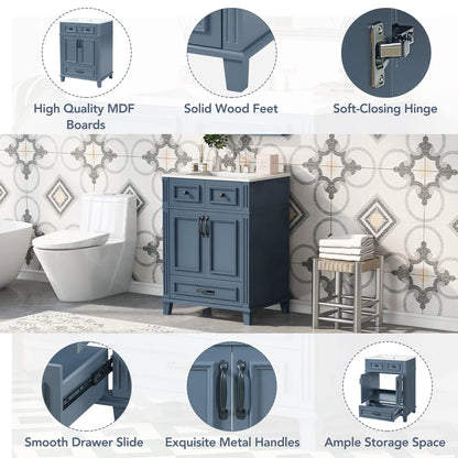 Bathroom Vanity with Sink and Storage Cabinet