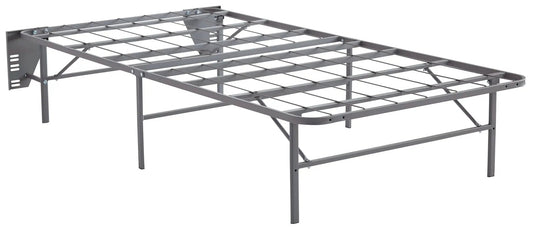Foundation bed frame by Unique Piece Furniture, gray metal with grid slat support on Tampa Home & Garden Store