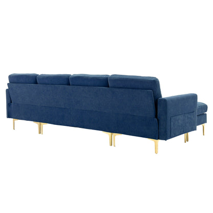 Modern Convertible Sectional Sofa and Ottoman