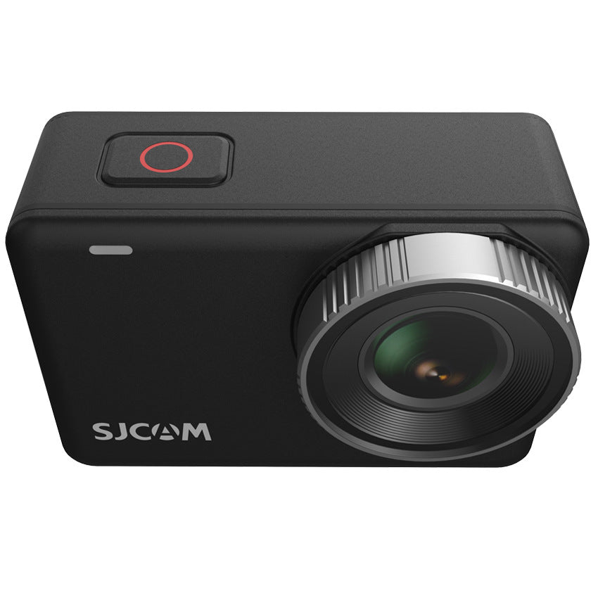 SJCAM SJ10Pro 4K waterproof action camera, black plastic body with silver lens ring, on Tampa Home & Garden Store