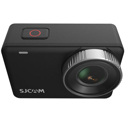 SJCAM SJ10Pro 4K waterproof action camera, black plastic body with silver lens ring, on Tampa Home & Garden Store