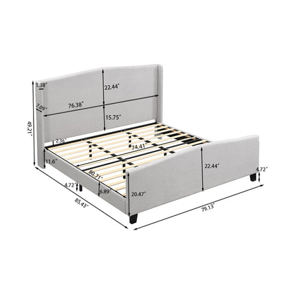 Sturdy Platform Bed Frame and a Padded Headboard