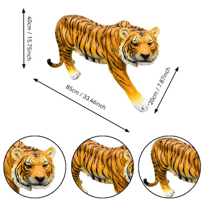 Simulated Tiger Resin Garden Statue orange with black stripes by HouseOfZazla outdoors on Tampa Home & Garden Store