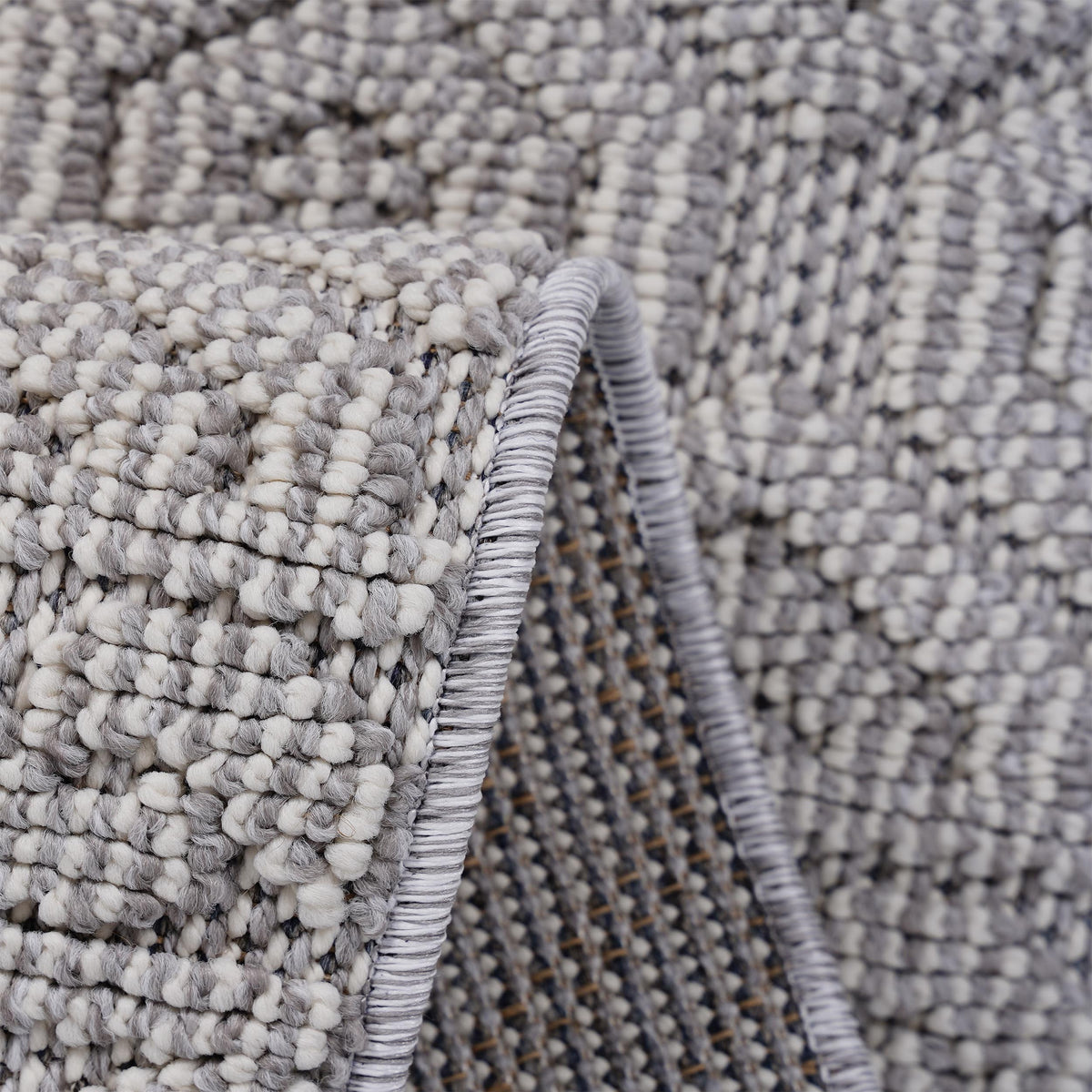 Guros Collection 7.9x10 Durable Soft Area Rug gray/white boucle by HouseOfZazla on Tampa Home & Garden Store