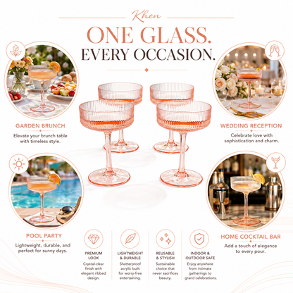 Madrid Acrylic Champagne Glasses Set of Four