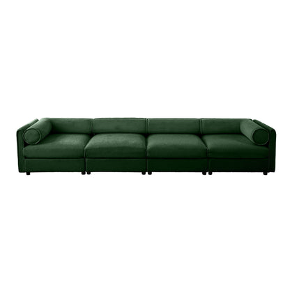 Modern Sofa with Storage and Cylindrical Backrest