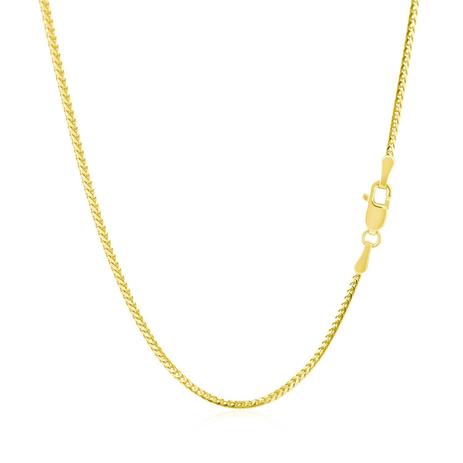 14k yellow gold Franco chain necklace 1.2mm with lobster clasp by Bids.com on Tampa Home & Garden Store