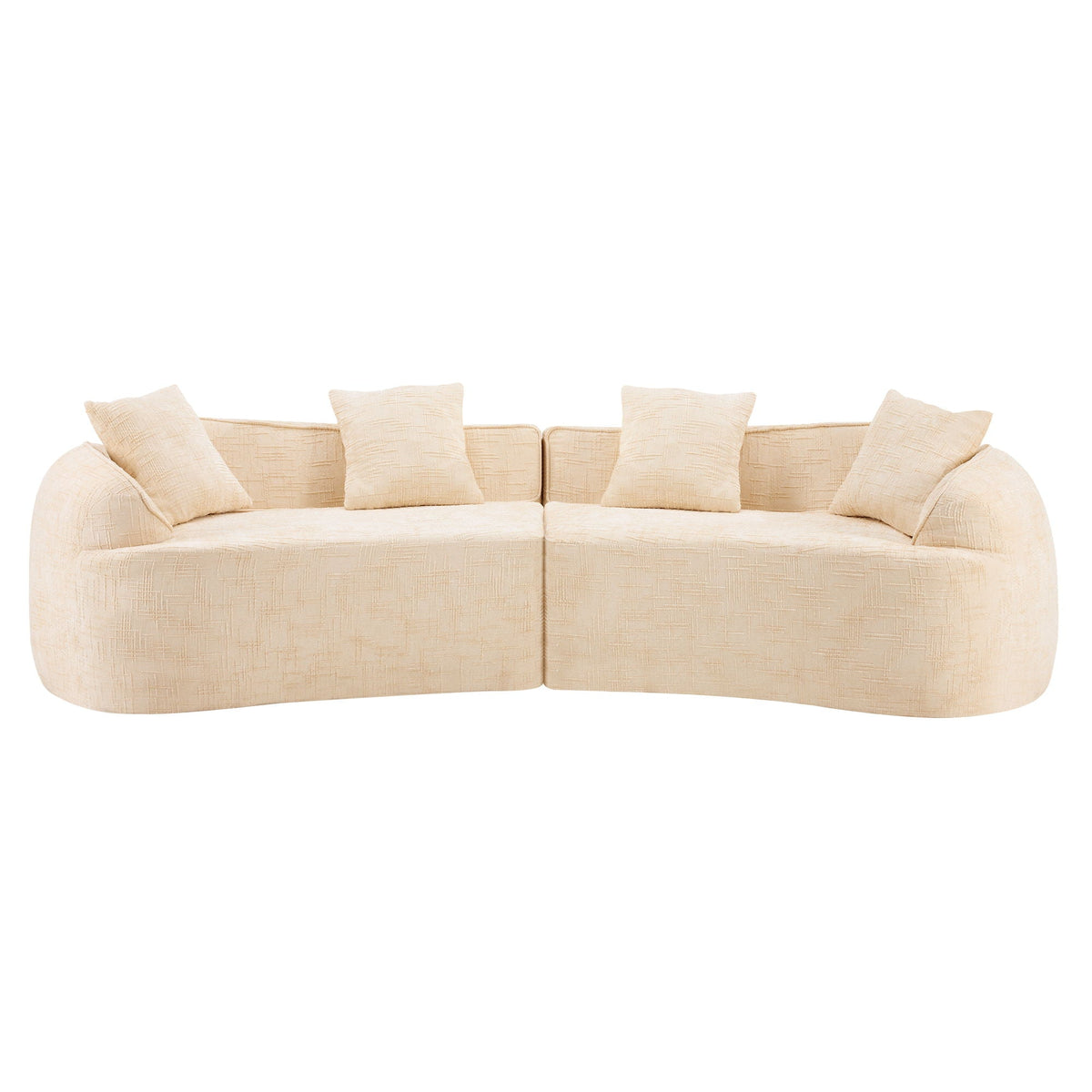 Curved Compressed Sofa for Cozy Living Rooms