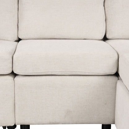 Beige sleeper chair cushions in textured fabric by HouseOfZazla on Tampa Home & Garden Store