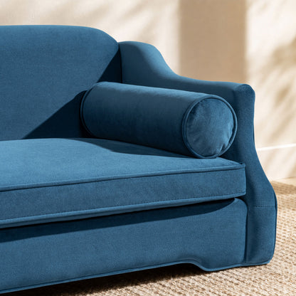 Paloma 35.5-inch dog sofa bed blue satin, medium, HouseOfZazla on Tampa Home & Garden Store