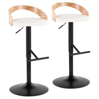 Grotto Adjustable Barstool With Swivel Set Of 2