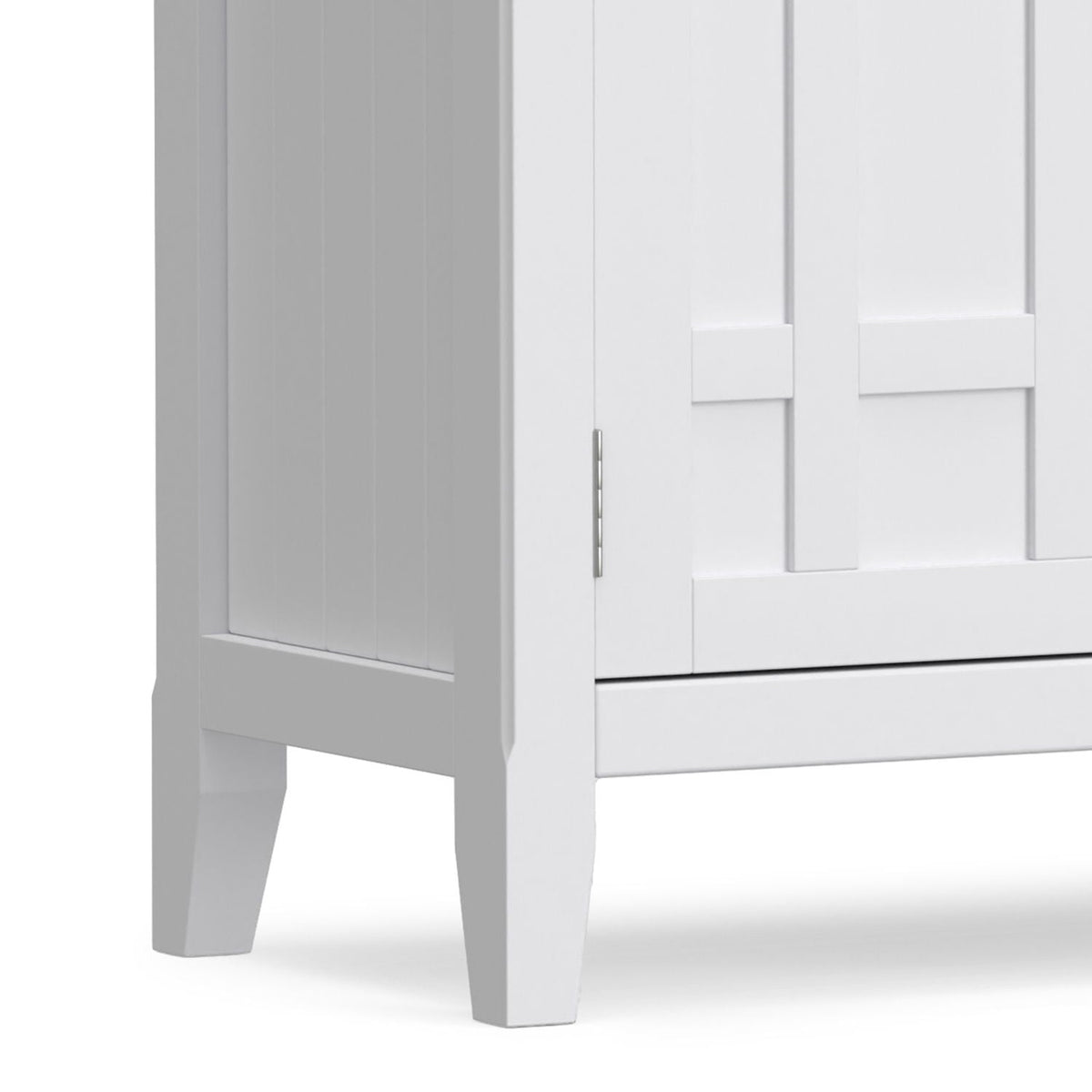 White sideboard buffet with adjustable storage, 54 in wide, beadboard panels, tapered legs on Tampa Home & Garden Store