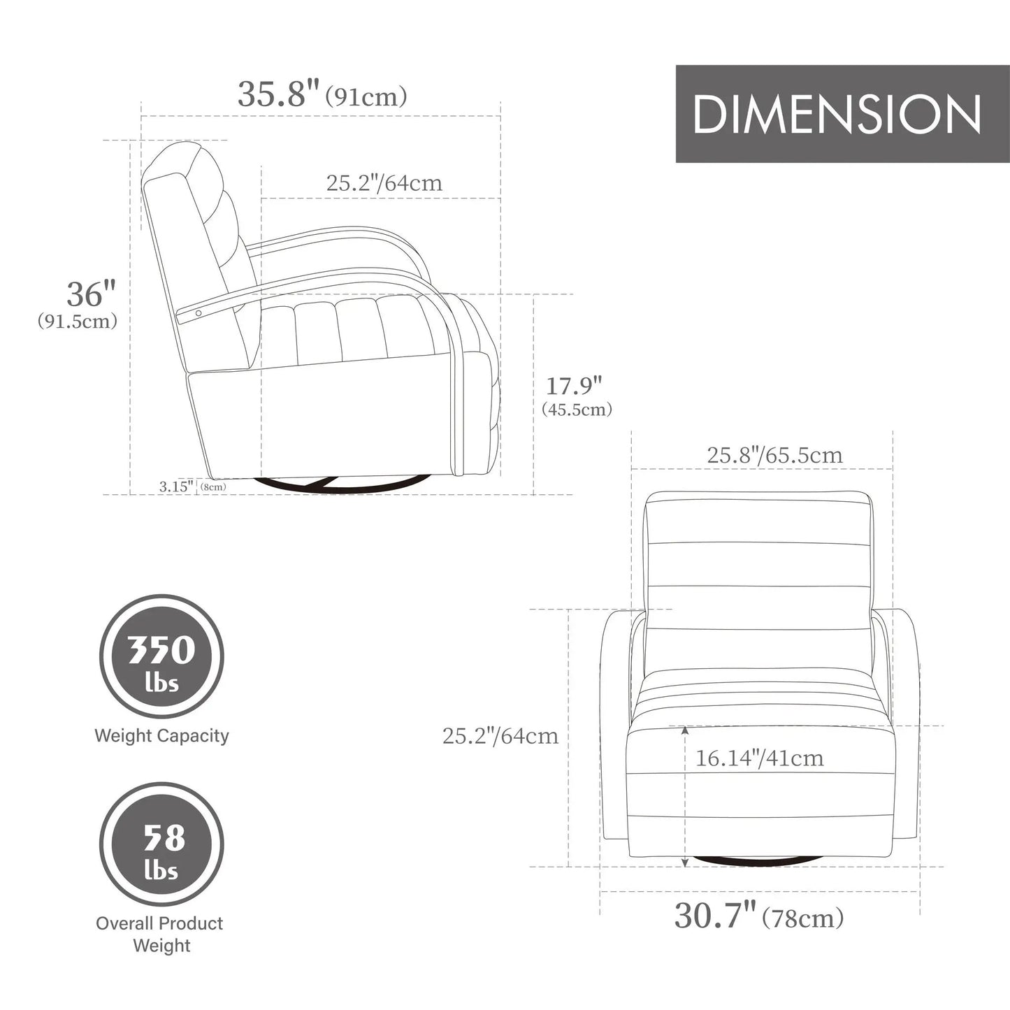 360 Degree Swivel Accent Chair Armrests Comfy