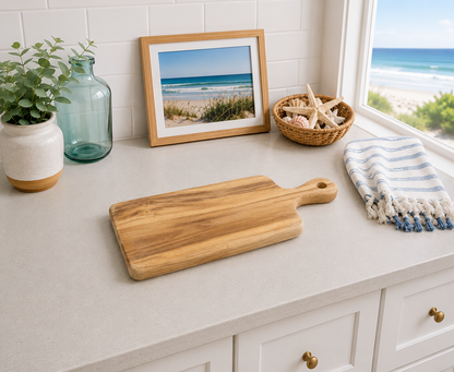Harbor Teak Cutting Board natural teak wood kitchen countertop accessory on Tampa Home & Garden Store