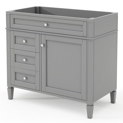 Solid Wood Bathroom Vanity and Two Drawers
