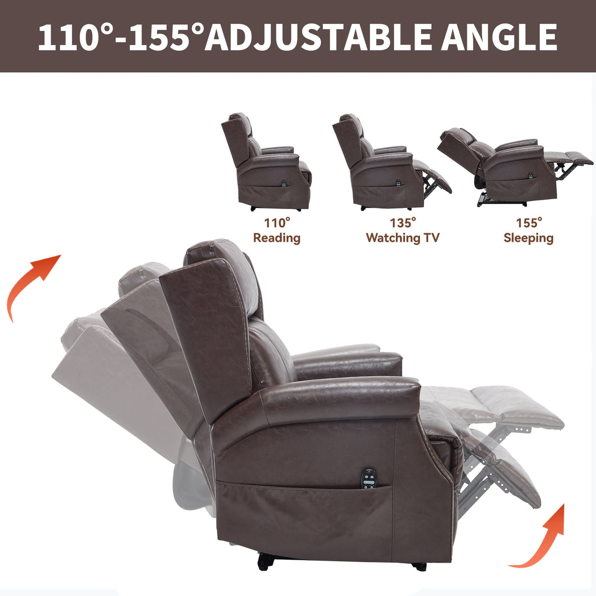 Manual Recliner With Vibrations and Heat