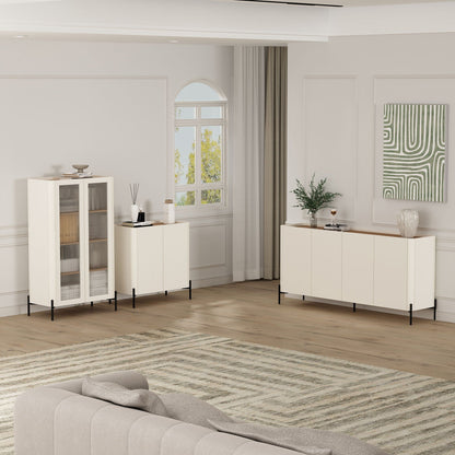 Abbey sideboard set with adjustable shelves in white, modern design by HouseOfZazla on Tampa Home & Garden Store