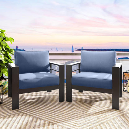All Weather Patio Chairs and Thick Foam Cushions