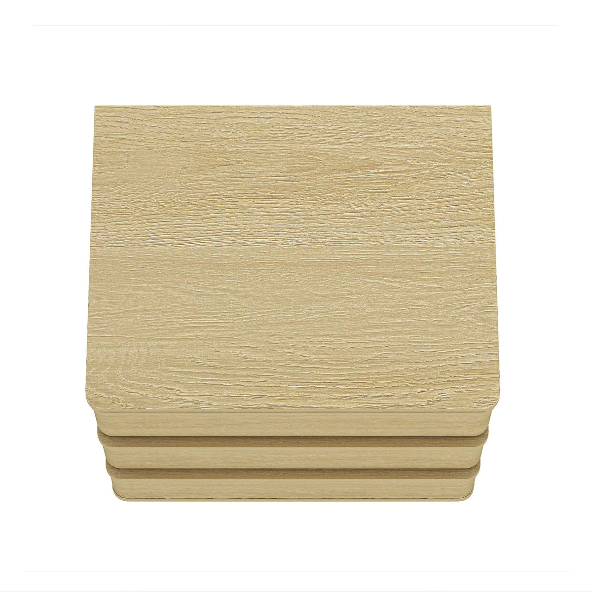 Oak Nightstand with Three Drawers in light oak finish, HouseOfZazla accent bedside storage on Tampa Home & Garden Store
