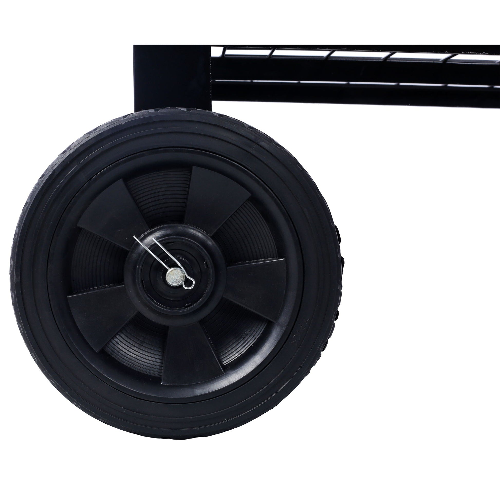 Elevated mobile planter bed on wheels; ergonomic metal, black powder-coated steel on Tampa Home & Garden Store