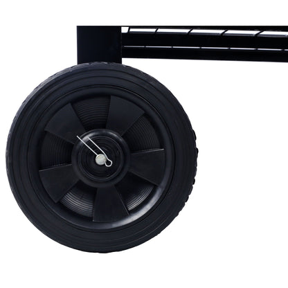 Elevated mobile planter bed on wheels; ergonomic metal, black powder-coated steel on Tampa Home & Garden Store