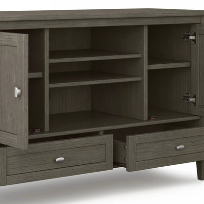 Warm Shaker TV Media Stand Handcrafted Wood