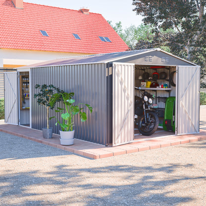 Outdoor Metal Storage Shed For Patio And Yard