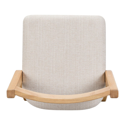 Jasper indoor barstool beige fabric upholstery with natural rubberwood frame by HouseOfZazla on Tampa Home & Garden Store