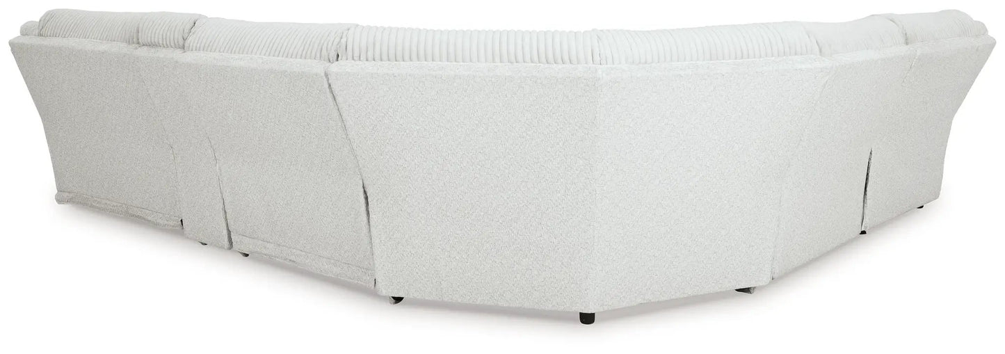 Top Tier Corduroy Reclining Sectional with Chaise