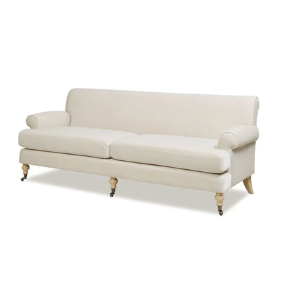 Alana Lawson two-cushion tightback sofa in cream fabric by Unique Piece Furniture on Tampa Home & Garden Store