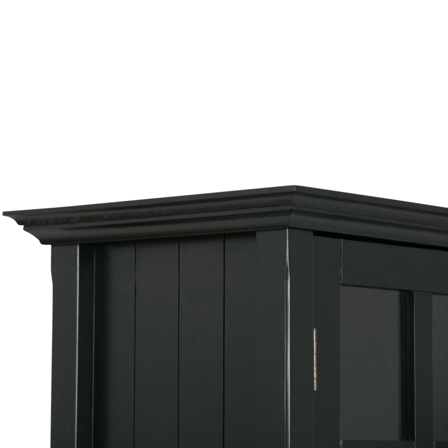 Acadian - Medium Storage Cabinet handcrafted by HouseOfZazla, black with paneled doors on Tampa Home & Garden Store