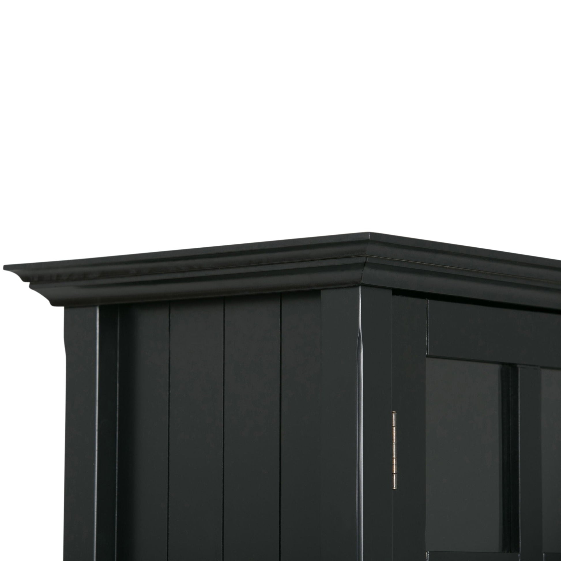 Acadian - Medium Storage Cabinet handcrafted by HouseOfZazla, black with paneled doors on Tampa Home & Garden Store