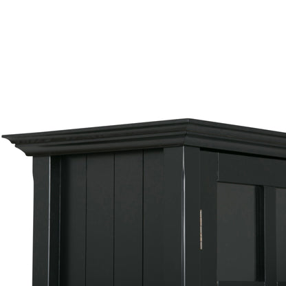 Acadian - Medium Storage Cabinet handcrafted by HouseOfZazla, black with paneled doors on Tampa Home & Garden Store