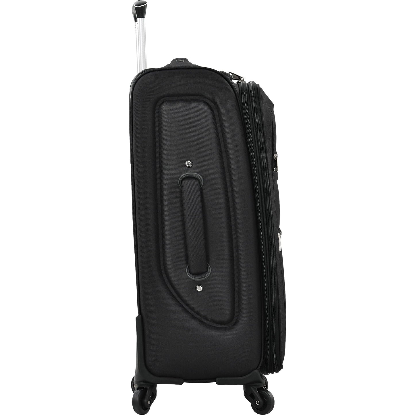 Softside expandable luggage carry-on upright with extendable handle, black, spinner on Tampa Home & Garden Store