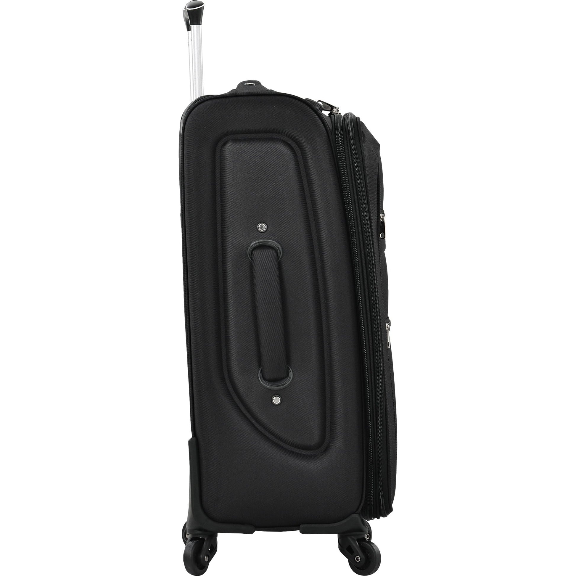 Softside expandable luggage carry-on upright with extendable handle, black, spinner on Tampa Home & Garden Store
